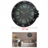 Tradineur - Reloj redondo de pared con números grandes, silencioso, funcionamiento a pilas, minimalista, moderno, decoración, co