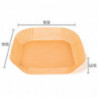 Tradineur - Pack de 50 Moldes de AirFryer de papel - Ideal para freidoras de 3,5 a 5 Litros - Molde antiadherente e impermeable
