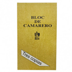 Tradineur - Pack de 12 blocs de camarero, 63 hojas, 21 juegos original + 2 copias, autocopiativas, matriz de corte y tapas de ca