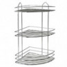 Tradineur - Estantería rinconera de baño, metal cromado, 3 niveles, organizador de productos de aseo, higiene, pared, ducha, inc