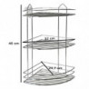 Tradineur - Estantería rinconera de baño, metal cromado, 3 niveles, organizador de productos de aseo, higiene, pared, ducha, inc