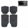 Tradineur - Set de 4 alfombrillas de goma universales para coche, alfombras delanteras y traseras flexibles para vehículos, resi