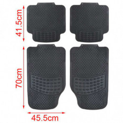 Tradineur - Set de 4 alfombrillas de goma universales para coche, alfombras delanteras y traseras flexibles para vehículos, resi