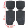 Tradineur - Set de 4 alfombrillas de goma universales para coche, alfombras delanteras y traseras flexibles para vehículos, resi