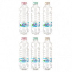 Tradineur - Pack de 6 Botellas de Almacenamiento - Capacidad: 775 ml - Apto para almacenamiento de almientos - Ø 7 x 24 cm