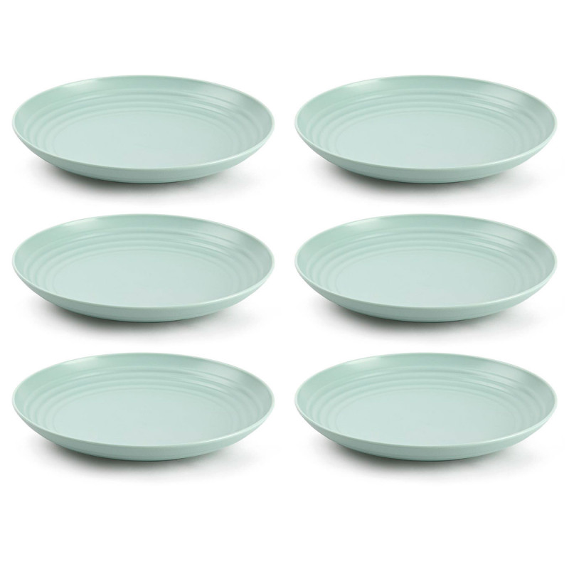 Tradineur - Pack de 6 Platos llanos - Fabricado en Plástico - Apto para uso alimenticio, Microondas y Congelador - Ø 22 x 3 cm - Tradineur - Pack de 6 Platos llanos - Fabricado en Plástico - Apto para uso alimenticio, Microondas y Congelador - Ø 22 x 3 cm -