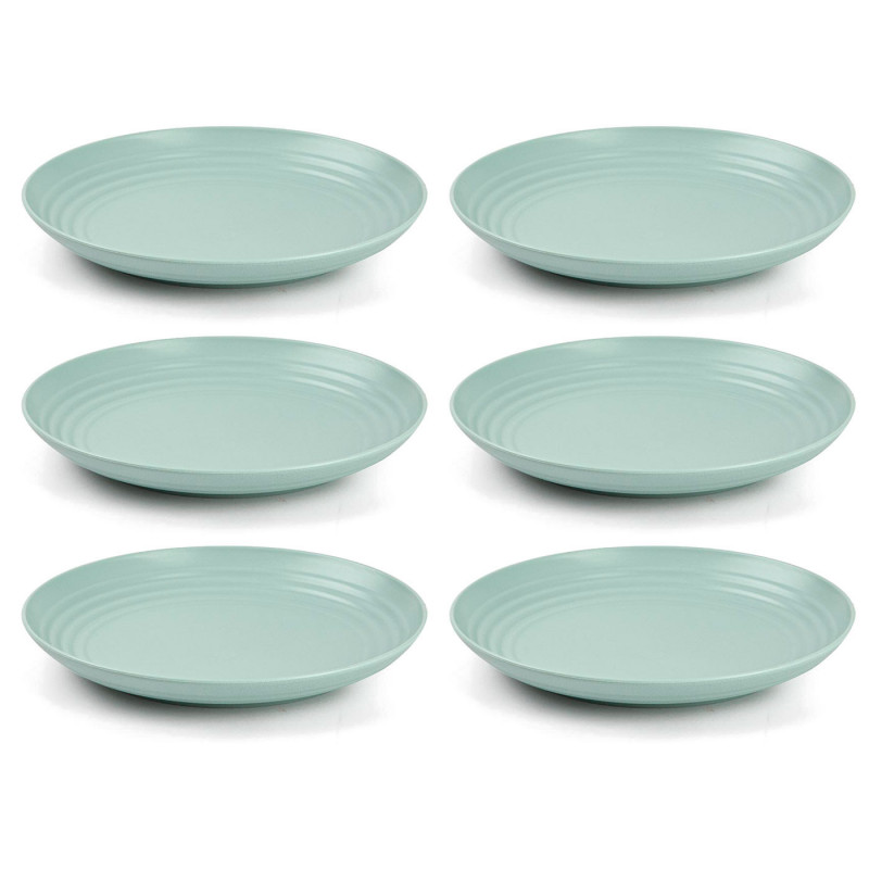 Tradineur - Pack de 6 Platos llanos - Fabricado en Plástico - Apto para uso alimenticio, Microondas y Congelador - Ø 20 x 2,7 cm Tradineur - Pack de 6 Platos llanos - Fabricado en Plástico - Apto para uso alimenticio, Microondas y Congelador - Ø 20 x 2,7 cm
