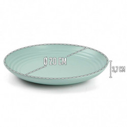 Tradineur - Pack de 6 Platos llanos - Fabricado en Plástico - Apto para uso alimenticio, Microondas y Congelador - Ø 20 x 2,7 cm
