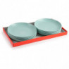 Tradineur - Pack de 6 Platos llanos - Fabricado en Plástico - Apto para uso alimenticio, Microondas y Congelador - Ø 20 x 2,7 cm