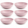 Tradineur - Pack de 6 Platos hondos - Fabricado en Plástico - Apto para uso alimenticio, Microondas y Congelador - Ø 19 x 5,5 cm