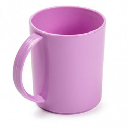 Tradineur - Pack de 4 Tazas Mug - Fabricado en Plástico - Capacidad 350 ml - Apto para microondas y congelador - 11 x 9,7 x 8 cm