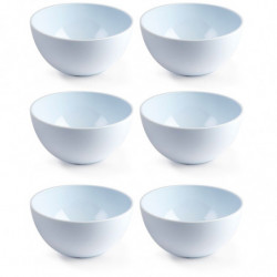 Tradineur - Pack de 6 Cuencos - Capacidad 100 ML - Fabricado en Plástico - Ideal tanto para la hostelería como el hogar - Ø 9 x