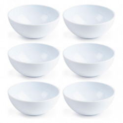 Tradineur - Pack de 6 Cuencos - Capacidad 425 ML - Fabricado en Plástico - Ideal tanto para la hostelería como el hogar - Ø 12 x