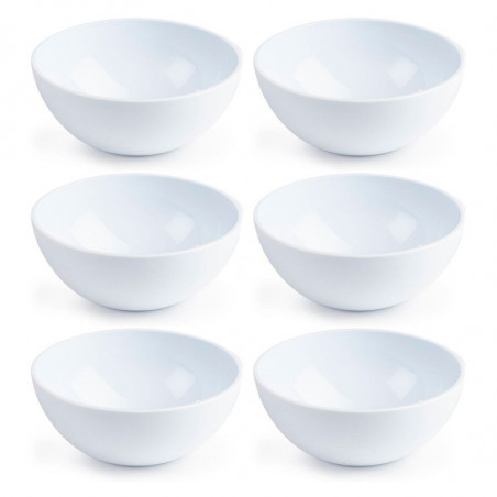 Tradineur - Pack de 6 Cuencos - Capacidad 425 ML - Fabricado en Plástico - Ideal tanto para la hostelería como el hogar - Ø 12 x