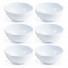 Tradineur - Pack de 6 Cuencos - Capacidad 425 ML - Fabricado en Plástico - Ideal tanto para la hostelería como el hogar - Ø 12 x