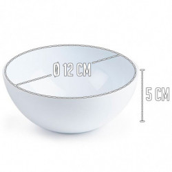 Tradineur - Pack de 6 Cuencos - Capacidad 425 ML - Fabricado en Plástico - Ideal tanto para la hostelería como el hogar - Ø 12 x