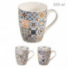 Tradineur - Taza para té, infusiones, incluye filtro y tapa, cerámica y acero inoxidable, mantiene caliente la infusión, regalo