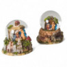 Tradineur - Bola de Agua Nevada Navideña - Figura del Nacimiento - Fabricado en Resina - Decoración navideña - 9 cm - Modelo Ale