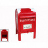 Tradineur - Buzón Americano Navideño - Diseño nevado - Fabricado en Plástico - Figura decorativa - 28 x 16 x 17 cm - Color Rojo