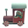 Tradineur - Tren navideño de Madera de 39 cm - Diseño de caramelos y galletas - Decoración navideña - Ideal para dejarlo debajo
