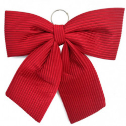 Tradineur - Lazo Praga Navideño - Fabricado en Poliéster y Espuma - Decoración Navideña - 54 x 44 cm - Color Rojo