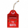 Tradineur - Pack de 3 Buzones Colgantes de Navidad - Fabricado en Madera - Diseño de Carta a Santa Claus - Decoración Navideña -
