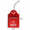 Tradineur - Pack de 3 Buzones Colgantes de Navidad - Fabricado en Madera - Diseño de Carta a Santa Claus - Decoración Navideña -