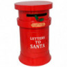 Tradineur - Buzón Redondo de Navidad - Fabricado en Plástico - Ideal para que los niños guarden sus cartas a Santa Claus - Ø 23,