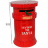 Tradineur - Buzón Redondo de Navidad - Fabricado en Plástico - Ideal para que los niños guarden sus cartas a Santa Claus - Ø 23,