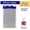Tradineur - 6 paquetes de 18 bolsas transparentes de plástico para caramelos, envolver galletas, chuches, fiestas, cumpleaños, r