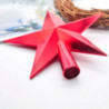 Tradineur - Estrella para punta de Árbol Navideño -  Diseño Clásico de 5 Puntas - Accesorio decorativo de Navidad - Color rojo -