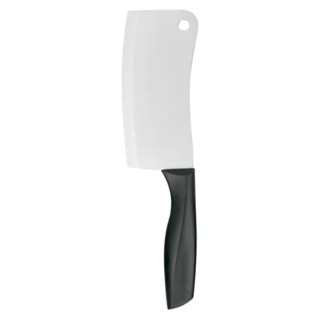 Tradineur - Cuchillo ancho de carnicero, hoja de acero inoxidable de 15 cm, mango ergonómico, corte de huesos y carne, cocina - 