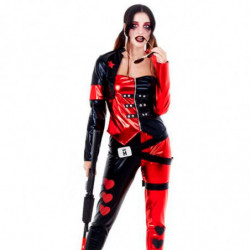 Tradineur - Disfraz de Bad Girl para Adultos - Fabricado en Poliéster - Incluye Top, Pantalón, Chaqueta y Cinturón - Ideal para