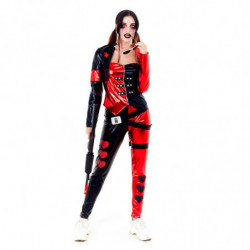 Tradineur - Disfraz de Bad Girl para Adultos - Fabricado en Poliéster - Incluye Top, Pantalón, Chaqueta y Cinturón - Ideal para