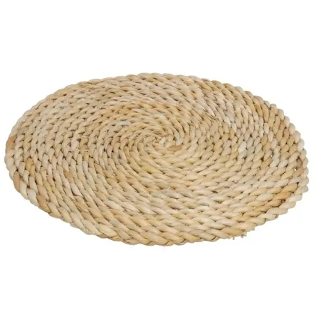 Tradineur - Salvamantel de paja redondo, 30 cm de diámetro y 1,5 cm de alto, para colocar utensilios de cocina, mantel individua
