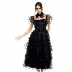 Tradineur - Disfraz de Gótica (Vestido) para Adultos - Fabricado en Poliéster - Incluye Vestido y Cinturón - Ideal para disfruta