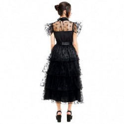 Tradineur - Disfraz de Gótica (Vestido) para Adultos - Fabricado en Poliéster - Incluye Vestido y Cinturón - Ideal para disfruta