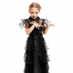 Tradineur - Disfraz de Gótica Infantil (Vestido) para Niños - Fabricado en Poliéster - Incluye Vestido y Cinturón - Ideal para d