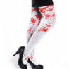 Tradineur - Pantis blancos con sangre, 90% poliéster y 10% licra, complemento para disfraz de enfermera, asesina, carnaval, Hall