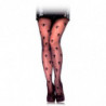 Tradineur - Pantis con cruces, negro, 90% poliéster y 10% licra, complemento para disfraz de monja sexy, carnaval, Halloween, co