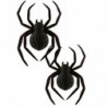 Tradineur - Pack de 2 Arañas de Papel para Halloween - Adorno de Papel - Decoración para Halloween - 24 x 35 cm - Color Negro