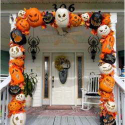 Tradineur - Pack de 2 Arañas de Papel para Halloween - Adorno de Papel - Decoración para Halloween - 24 x 35 cm - Color Negro