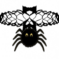 Tradineur - Pack de 2 Guirnaldas de arañas para Halloween - Longitud de 2 Metros - Decoración de temporada - Adornos para Hallow