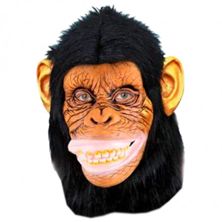 Tradineur - Máscara de Chimpancé - Fabricado en Látex - Complemento para disfraces -  Ideal para disfrutar de Halloween y carnav