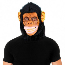 Tradineur - Máscara de Chimpancé - Fabricado en Látex - Complemento para disfraces -  Ideal para disfrutar de Halloween y carnav