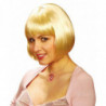 Tradineur - Peluca Bob rubia para mujer, fibra sintética, complemento para disfraz de carnaval, Halloween, cosplay, fiestas (Adu