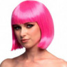 Tradineur - Peluca Bob fucsia para mujer, fibra sintética, complemento para disfraz de carnaval, Halloween, cosplay, fiestas (Ad