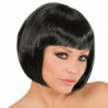 Tradineur - Peluca Bob morena para mujer, fibra sintética, complemento para disfraz de carnaval, Halloween, cosplay, fiestas (Ad