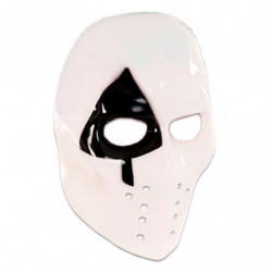 Tradineur - Máscara de asesino Póker - Fabricado en Plástico - Complemento para disfraces -  Ideal para disfrutar de Halloween y
