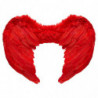 Tradineur - Alas de ángel con plumas y tirantes elásticos, complemento para disfraz de Halloween, carnaval, cosplay, fiestas, na